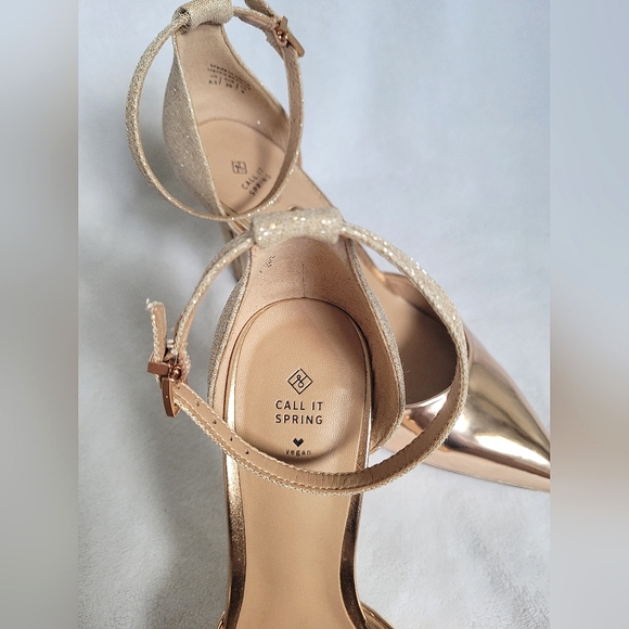 Call It Spring Rose Gold Heels - Picture 3 of 6